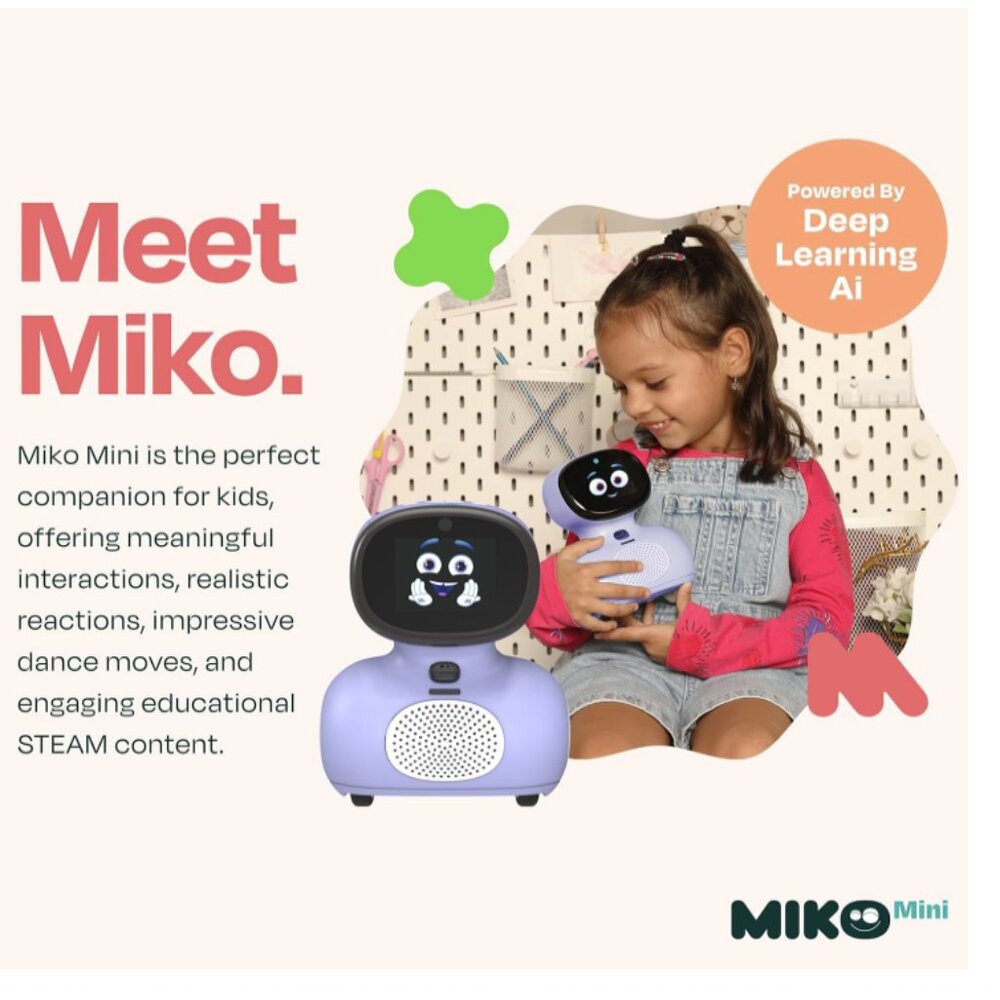 Miko Mini AI Interactive Robot - Purple - STEAM Learning, Coding & Games - Picture 9 of 10